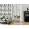 Picture of Kirby Charcoal Oval Geo Wallpaper