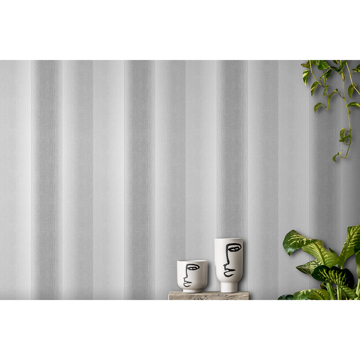 Show details for Kirby Charcoal Stripe Wallpaper