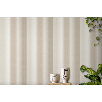 Show details for Kirby Taupe Stripe Wallpaper