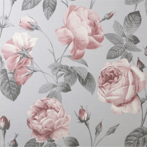 M1647 - Eden Pink Floral Wallpaper - by Fine Decor