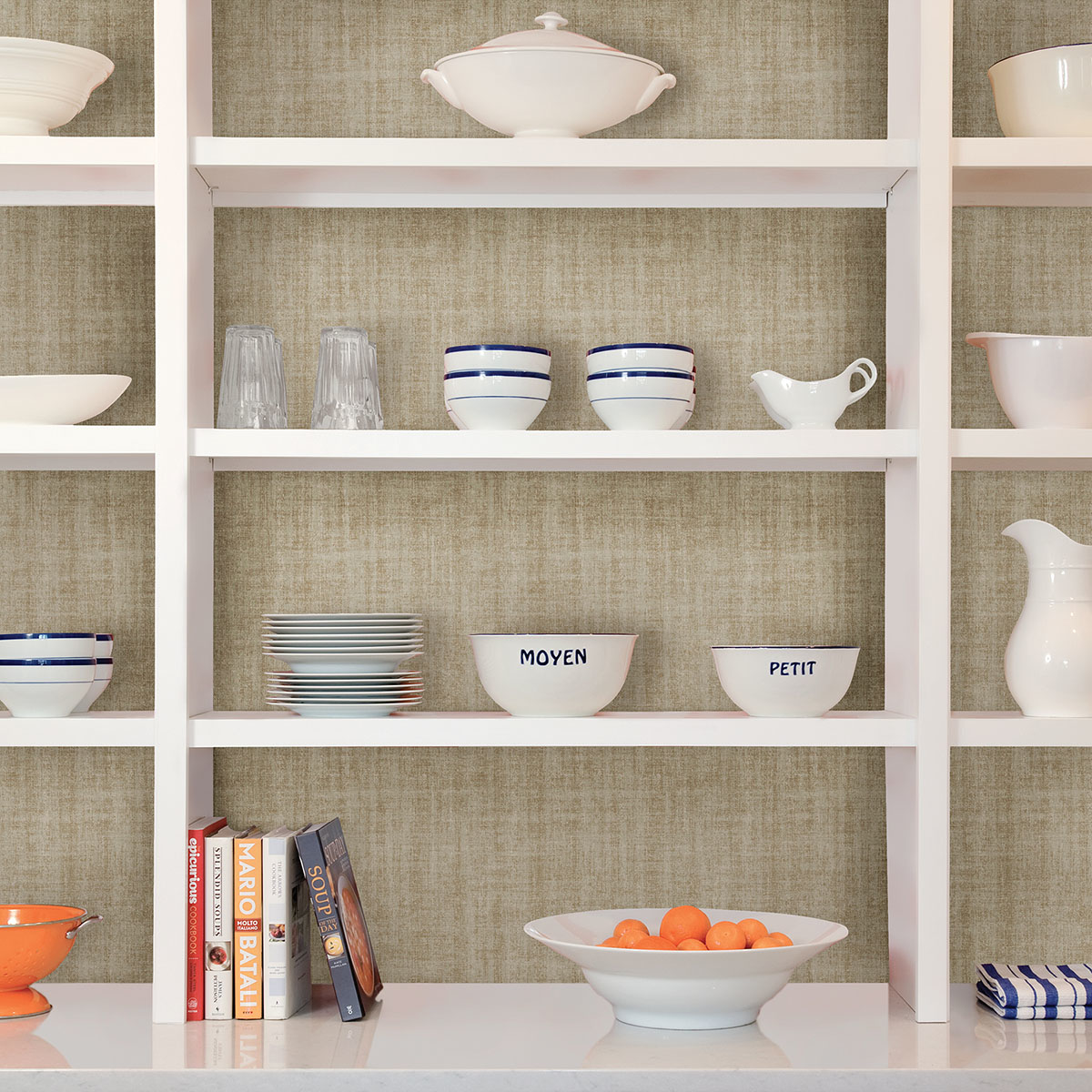 NU2496HD2 Ramie Linen Peel and Stick Wallpaper by NuWallpaper