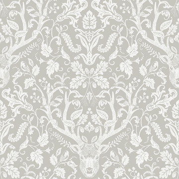 Show details for Taupe Escape to the Forest Peel and Stick Wallpaper