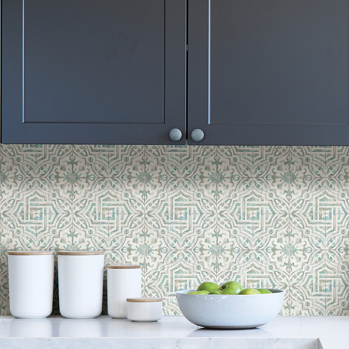 NUS4395 - Teal and Grey Landondale Peel and Stick Wallpaper - by ...