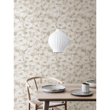 Show details for Matilda Grey Poppy Fields Wallpaper