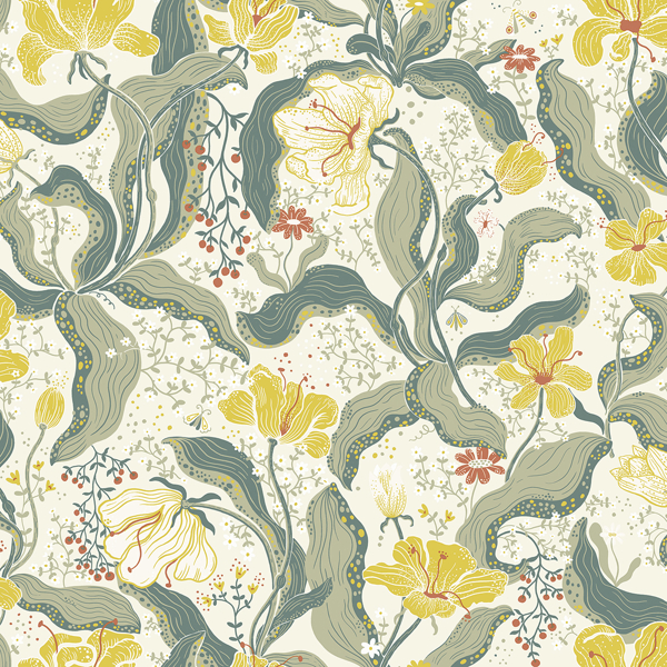 Picture of Bodri Yellow Tulip Garden Wallpaper
