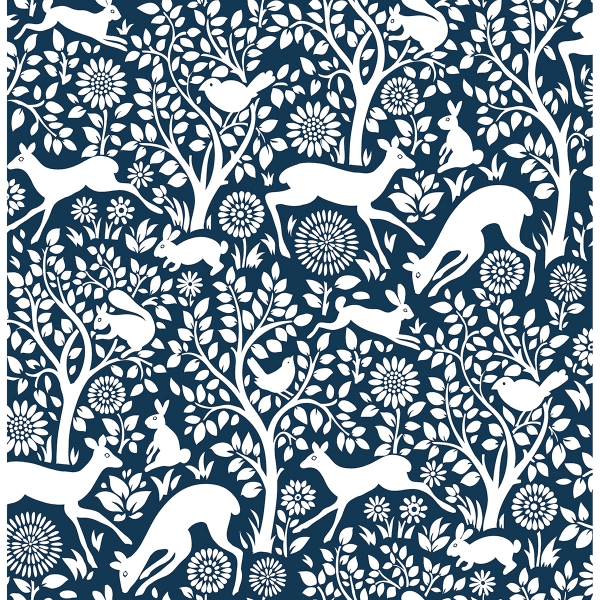 Picture of Navy Merriment Peel and Stick Wallpaper