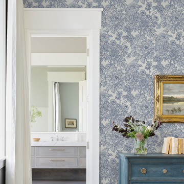 Show details for Blue Sudbury Peel and Stick Wallpaper