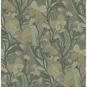 Picture of Sage Papillon Flutter Peel and Stick Wallpaper