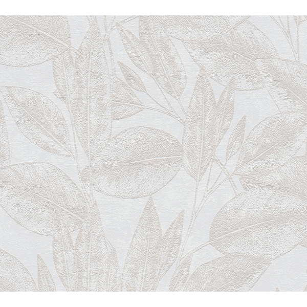 Picture of Suki Cream Leaves Wallpaper