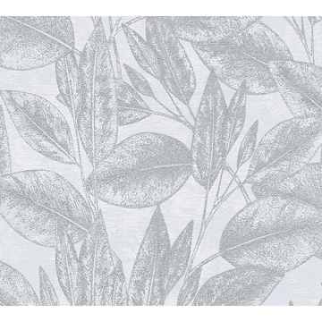 Picture of Suki Silver Leaves Wallpaper