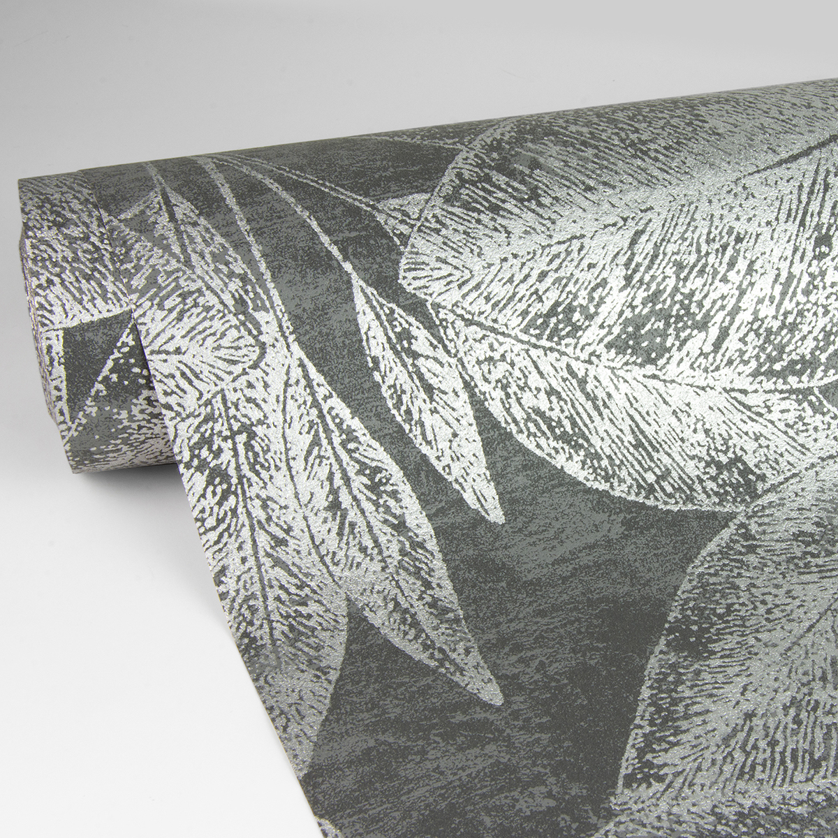 4035378364 Suki Grey Leaves Wallpaper by Advantage