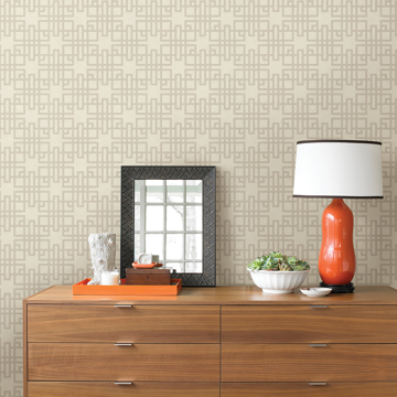 Show details for Mana White Trellis Wallpaper