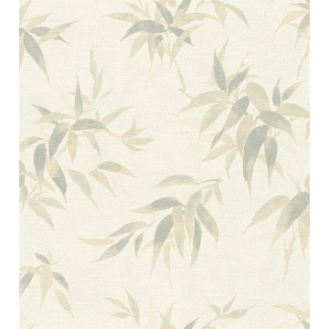 Picture of Minori White Leaves Wallpaper