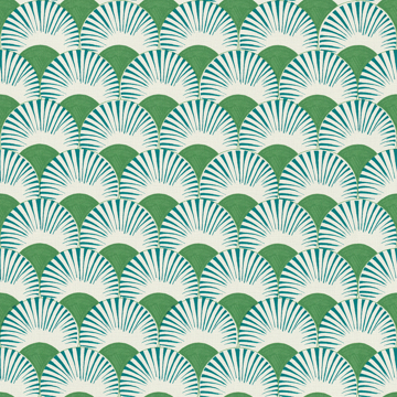 Picture of Akemi Green Fan Ogee Wallpaper