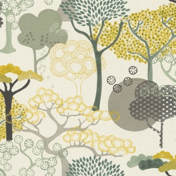 Picture of Misaki Yellow Trees Wallpaper