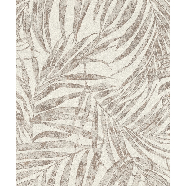 Picture of Anzu Pewter Frond Wallpaper