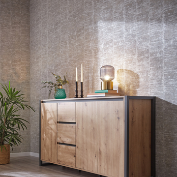 Show details for Aiko Silver Stripe Wallpaper