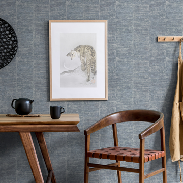 Show details for Aiko Denim Stripe Wallpaper