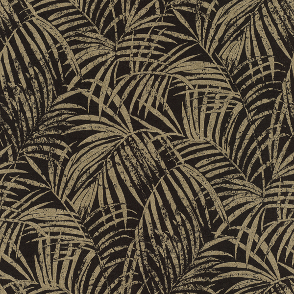 Picture of Yumi Black Palm Leaf Wallpaper