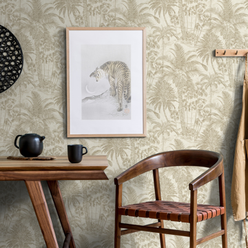 Show details for Yubi Gold Palm Trees Wallpaper