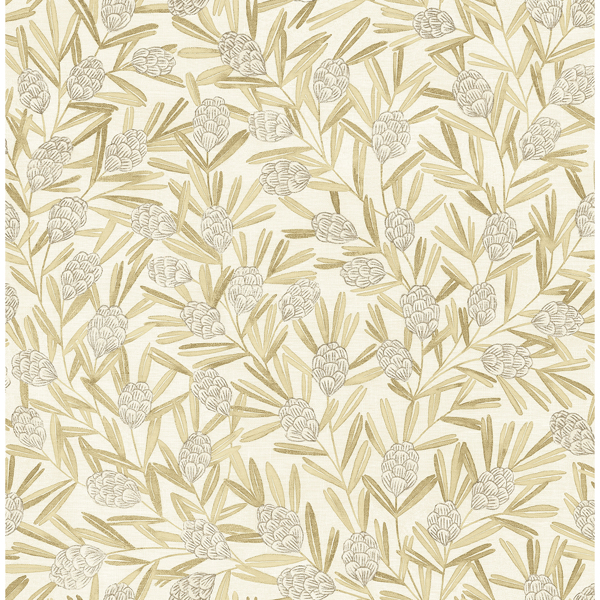 Picture of Zulma Gold Decorative Botanical Wallpaper