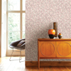 Picture of Zulma Pink Decorative Botanical Wallpaper