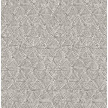 Picture of Wright Pewter Textured Triangle Wallpaper
