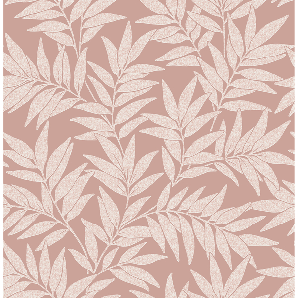 Picture of Morris Pink Leaf Wallpaper