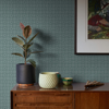 Picture of Larsson Teal Ogee Wallpaper