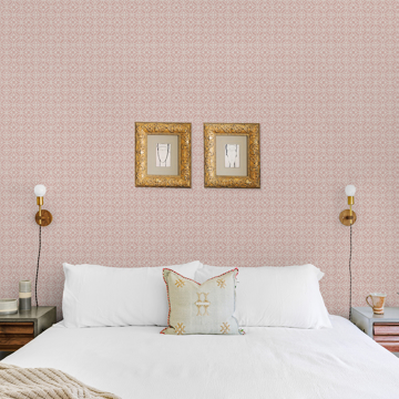 Show details for Larsson Pink Ogee Wallpaper