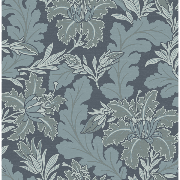 Picture of Butterfield Blue Floral Wallpaper