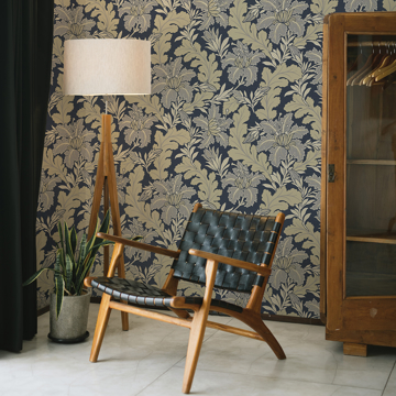 Show details for Butterfield Navy Floral Wallpaper