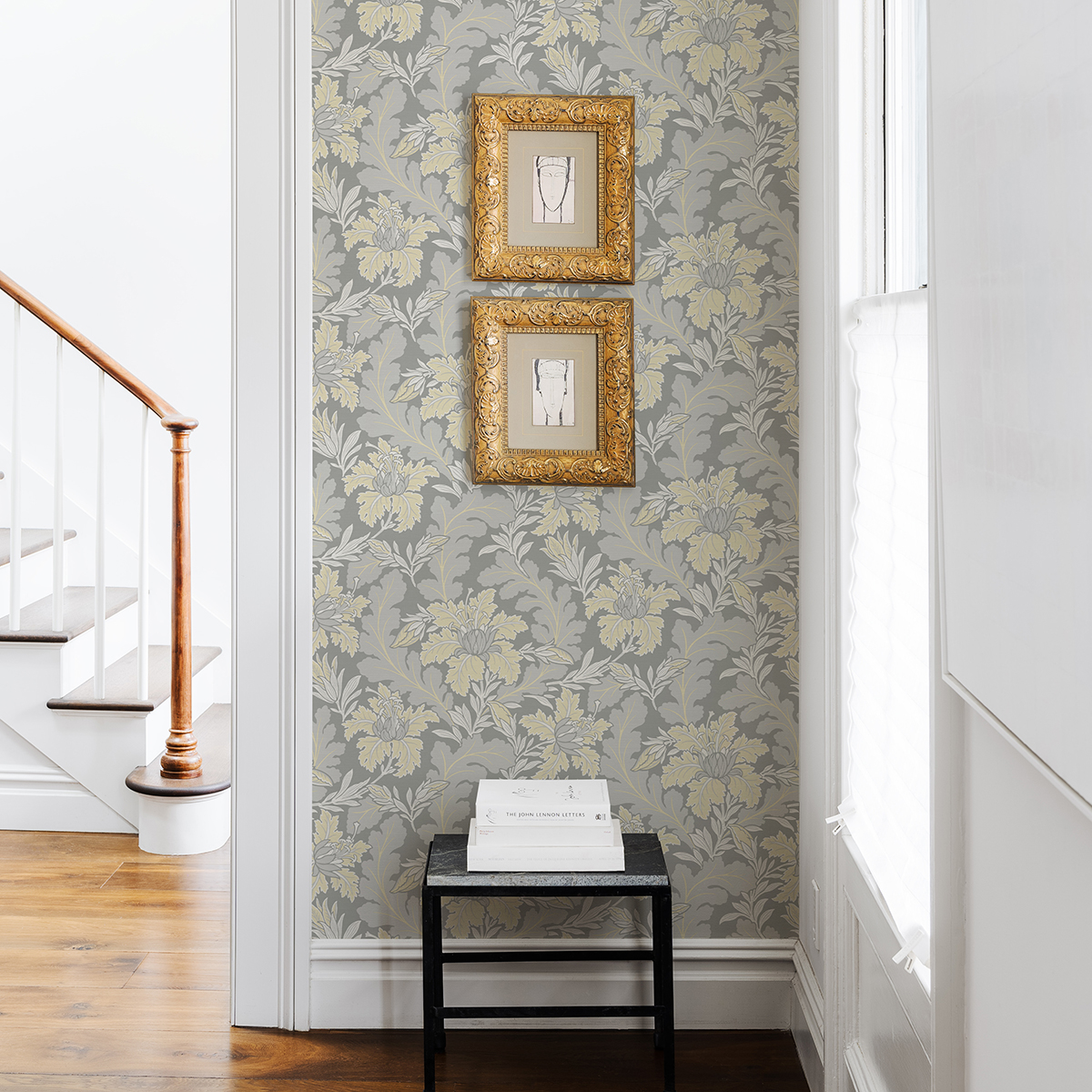 297026142 Butterfield Light Grey Floral Wallpaper by AStreet Prints