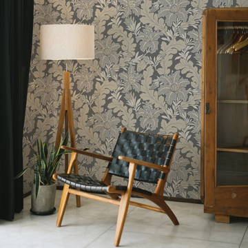 Show details for Butterfield Grey Floral Wallpaper