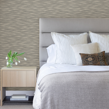 Show details for Benson Brown Variegated Stripe Wallpaper
