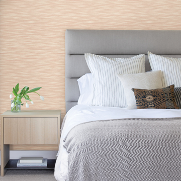 Show details for Benson Coral Variegated Stripe Wallpaper