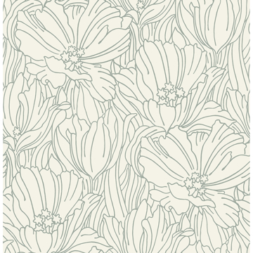 Picture of Selwyn Flock Sage Floral Wallpaper