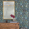 Picture of Voysey Navy Floral Wallpaper