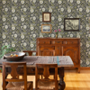 Picture of Voysey Black Floral Wallpaper