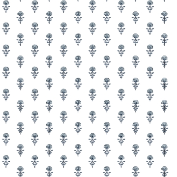 Picture of Libby Blue Heather Mini Floral Wallpaper By Erin Gates