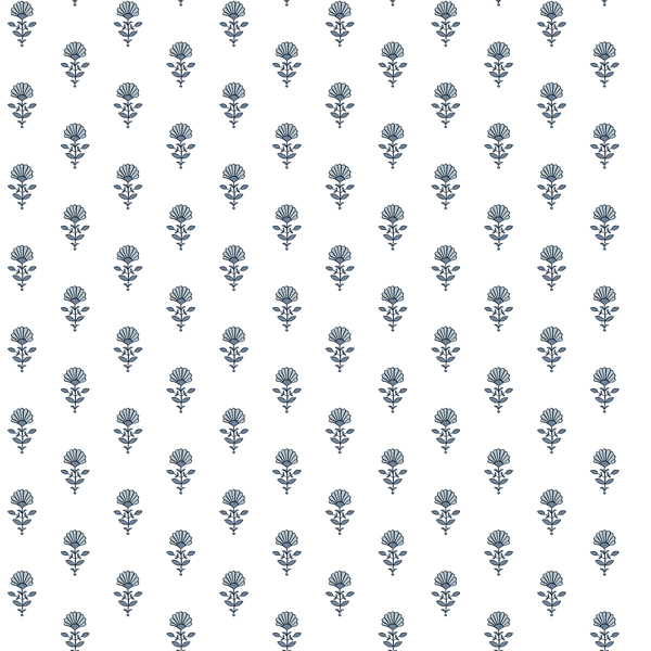 Picture of Libby Blue Heather Mini Floral Wallpaper