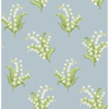 Picture of Farmington Blue Heather Lily of the Valley Wallpaper