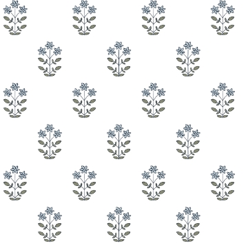Picture of Kit Blue Heather Floral Wallpaper