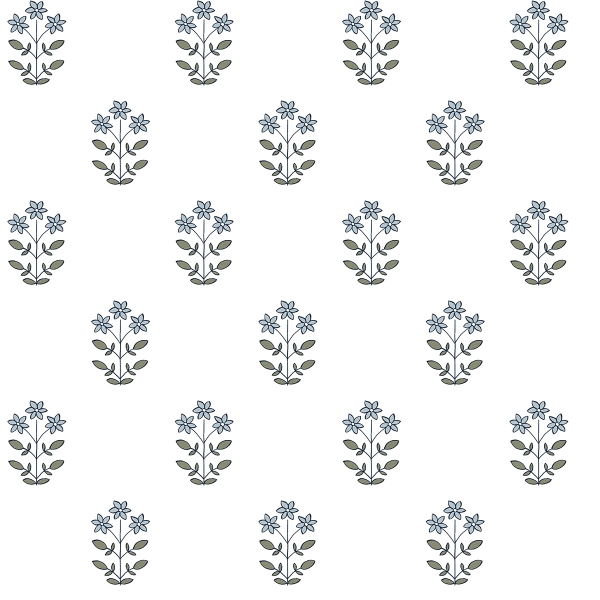 Picture of Kit Blue Heather Floral Wallpaper