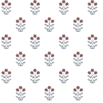 Picture of Kit Red Floral Wallpaper By Erin Gates