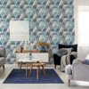 Picture of Blue Wallis Peel and Stick Wallpaper