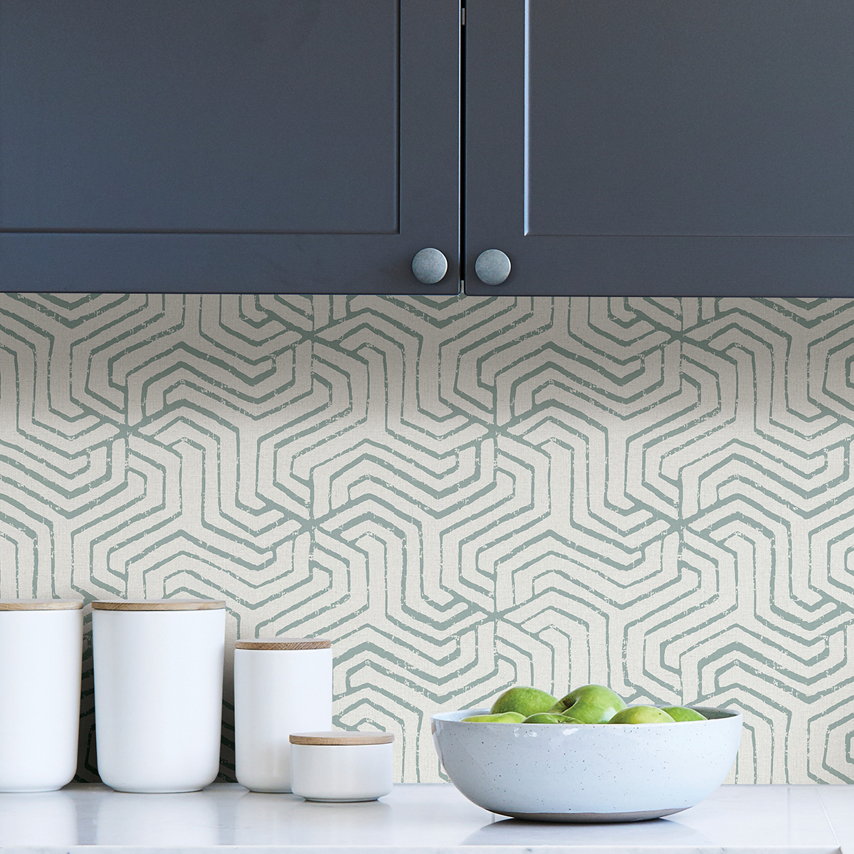 NUS4391 - Sage Farrow Peel and Stick Wallpaper - by NuWallpaper