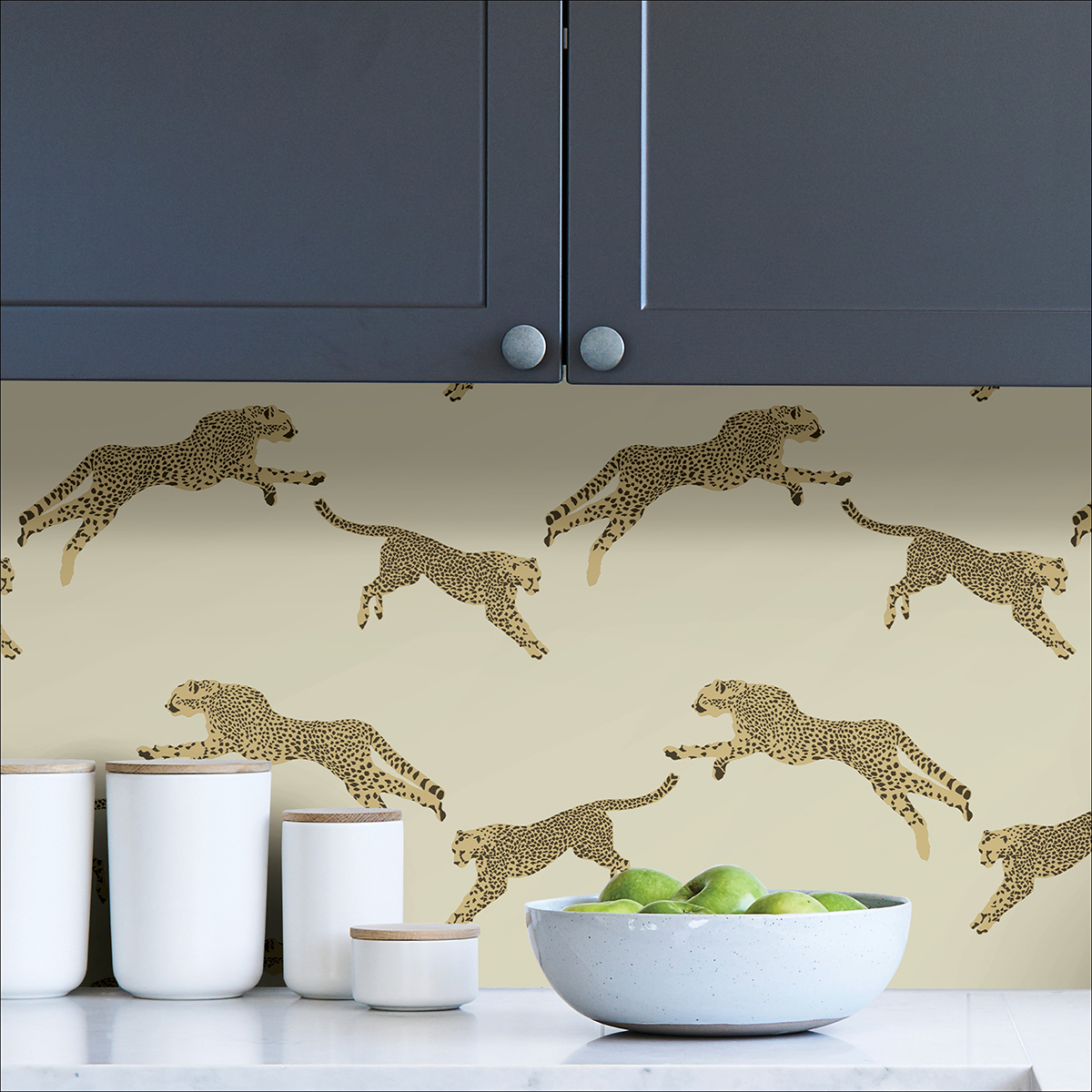 SCS4274 - Dune Leaping Cheetah Peel and Stick Wallpaper - by NuWallpaper