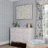 Picture of Rhys Blue IKAT Stripe Wallpaper By Erin Gates