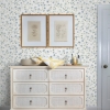 Picture of Betsy Blue Heather Floral Trail Wallpaper By Erin Gates